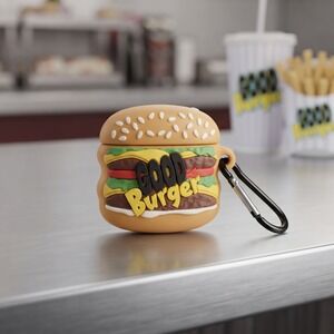 Nickelodeon Good Burger AirPods Case PVC Skin Clip 90s Nick Box CultureFly Case